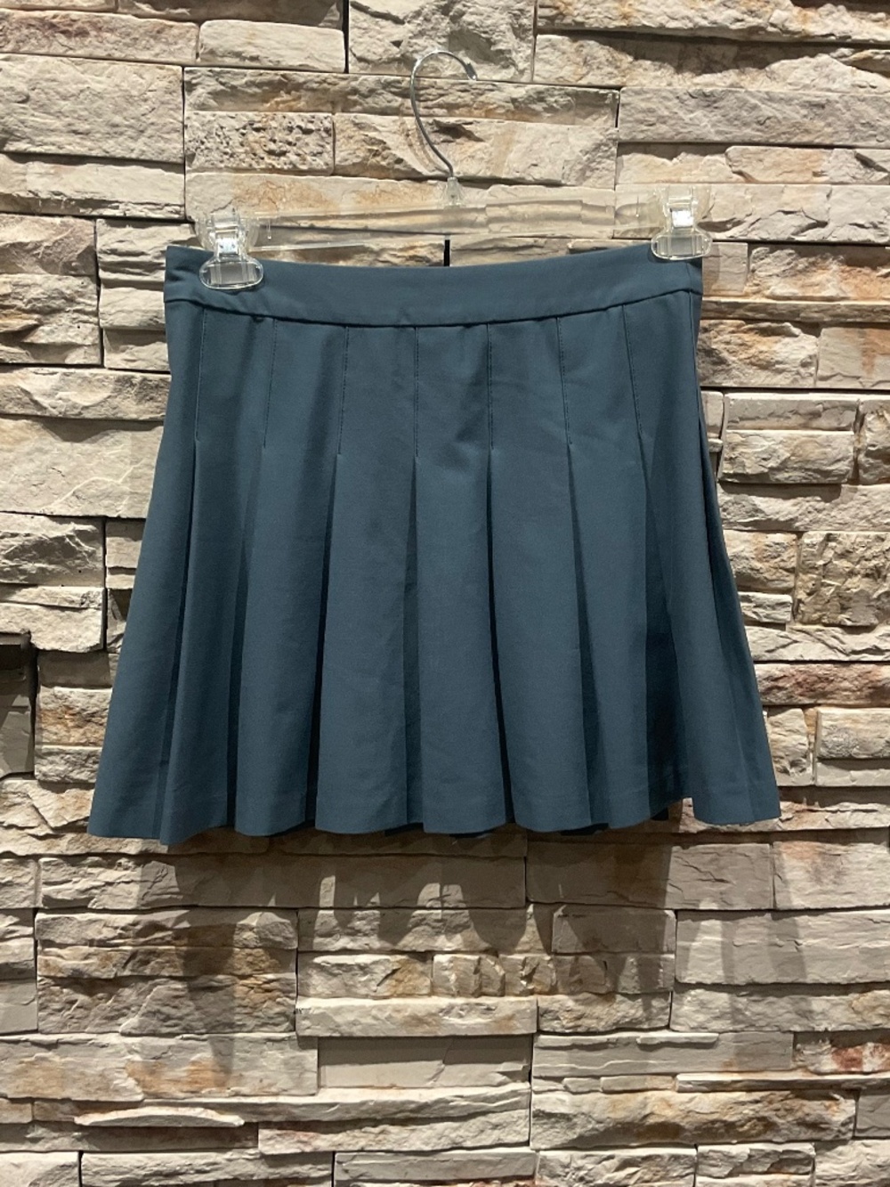 Aritzia Sunday Best Olive Mini Skirt , Color Smokey Blue, Size 8